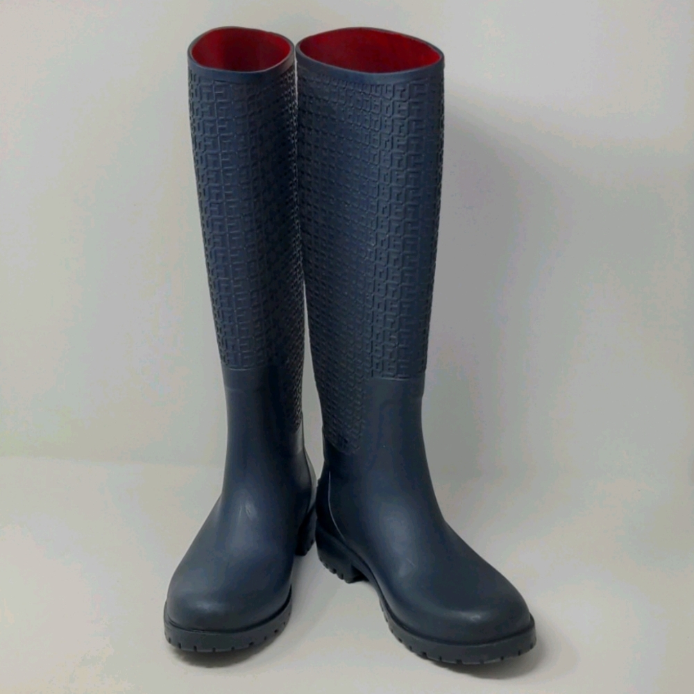 Tommy Hilfiger raindrop navy 8 rain boot